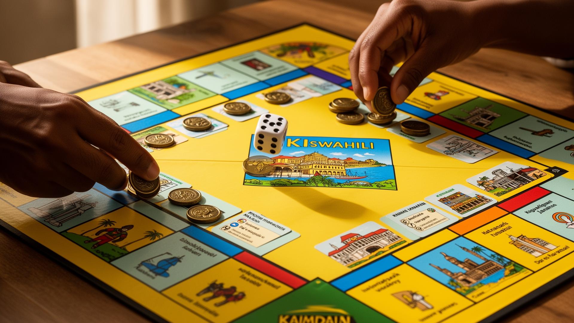 Hands playing on the board